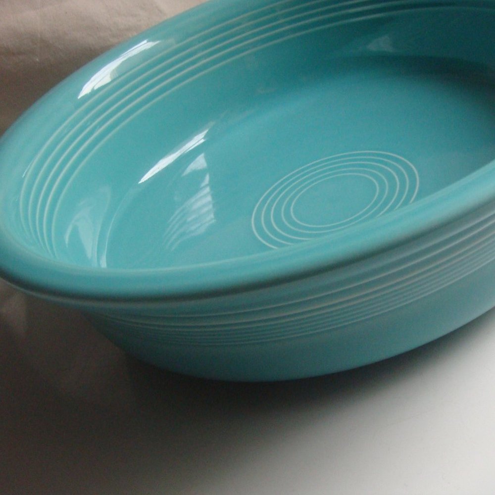 FIESTA XL Rimmed Classic Serving Bowl Turquoise - Picture 3 of 8
